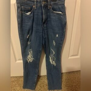 Distressed Blue Jeans Short Size
